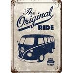 Volkswagen The Original Ride - Tin Sign - Postcard Size - Nostalgic Art