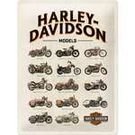 Harley Davidson Model Chart - Large Tin Sign - Nostalgic Art - 30 x 40 cm