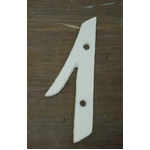 White Italic Cast Iron Metal House Number - 1