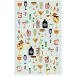 Cocktails 100% Cotton Tea Towel