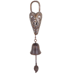 Cast Iron Hanging Heart Lock & Key Hanging Bell