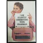 Silently Correcting Your Grammar - Funny Fridge Magnet - Retro Humour