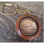 1948 Penny Keyring in Sheoak Surround - Handmade