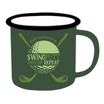 Swing Putt Swear Repeat - Golf Enamel Mug