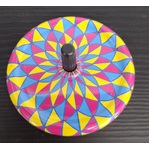 Spinning Top - Pink Yellow Blue - Colour Changing Illusion