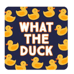 What the Duck - Single Drinks Coaster - Cork