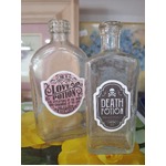 Pair of Repurposed Vintage Bottles - Love & Death Potion