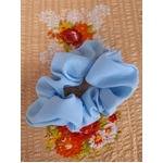 Retro Fabric Scrunchie - Light Blue - Hand Made - Suitable for BIG HAIR