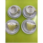 RETRO Roydon Harvest NZ Tea Cup Trios - No 761 - x 4 - Brick & Wheat