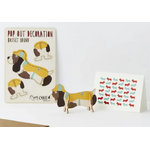 Pop Out Decoration - Greeting Card - Basset Hound