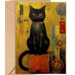 Blank Greeting Card - Klimts Cat