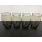 VINTAGE Smoked Brown Drinking Glasses Tumblers - Lot of 4