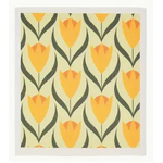 Yellow Flower - Swedish Style Dish Cloth - Retro Design