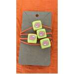 Retro Bobble Hair Ties - Yellow Bear Cubes