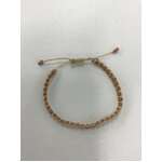 Hand Made Boho Macrame Bead Bracelet - Dainty Copper