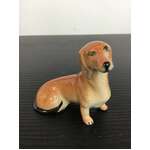 Ceramic Dachshund  Dog Ornament - Tan - 4.5 cm