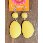 Funky Drop Bead Earrings by Anna Chandler - Mustard