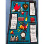 VINTAGE Tea Towel - 1975 Calendar - Retro Kitchen