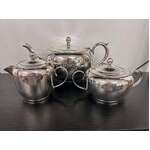 VINTAGE Ranleigh Sterling Silver Plate A1 Tea Set - Teapot Creamer Sugar