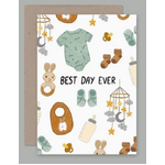 Blank Greeting Card - Best Day Ever - Baby