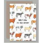 Blank Greeting Card - Holy Cow Birthday