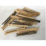 VINTAGE Wooden Clothes Pegs - Dolly Pegs x 16