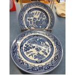 Churchill Blue Willow Side Plates x 4 - 17 cm