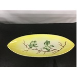 VINTAGE Carlton Ware Magnolia Plate - Green on Yellow 