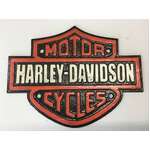 Harley Davidson Sign - Cast Iron - Shield Shaped - 19.5 cm 