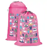 Expandable Laundry Bag - Perfect For Travel - Iconic Pink 