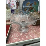 VINTAGE Pressed Glass Comport - 21 cm Diameter