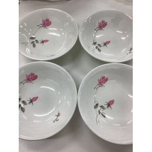 Johnson Bros Snowhite Pink Rose Bowls x 4 