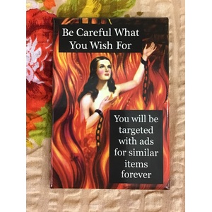 Be Careful What You Wish For - Funny Fridge Magnet - Retro Humour