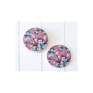 Ceramic Coaster Set of 4 - Australian Native Florals - Blush