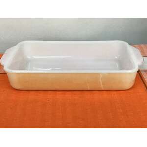 VINTAGE Anchor Hocking Fire-King Rectangular Baking Dish - Peach Lustre 