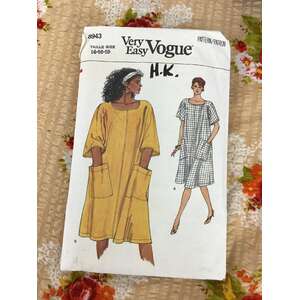 Vogue 8943 Sewing Pattern - Size 14 16 18 - Dress 