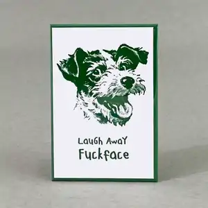 Laugh Away F*ckface - Funny Fridge Magnet - Dogs 