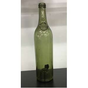 VINTAGE Milano Fratelli Branca Green Wine Bottle - 1890's