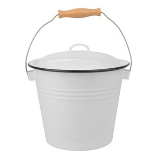 Falcon Enamel Bucket | White with Lid