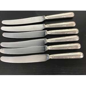 VINTAGE Walker & Hall Knives - Silver Plate x 6