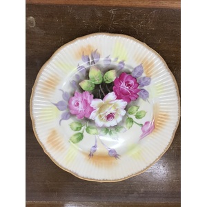 VINTAGE Floral Meridian Hand Painted Dinner Plate Japan - 26 cm