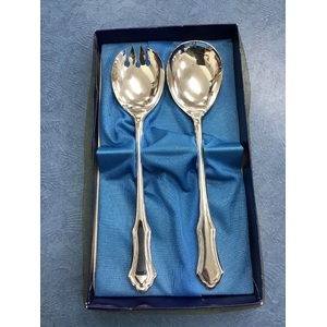 VINTAGE Rodd Duchess Silverplate Serving Spoons - Boxed 