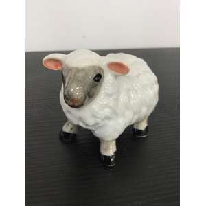 Ceramic Sheep Ornament - 6.2 cm Tall - Hand Painted 