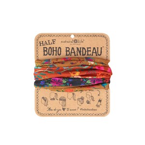 Half Boho Bandeau - Half Rust Tan Floral