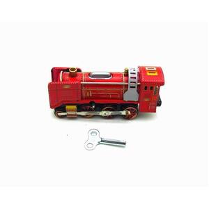 Wind Up Tin Toy -Train Engine - Retro Red Locomotive