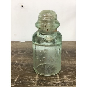 VINTAGE Glass Insulator AGM No 19 - Aqua - 1956