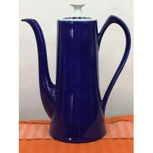 RETRO Burleigh Ware Cordon Blue Blue Coffee Pot Teapot - Made in England