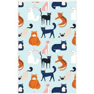 Colourful Cats 100% Cotton Kitchen Tea Towel