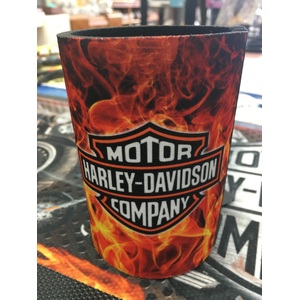 Harley Davidson Flames Stubby Holder