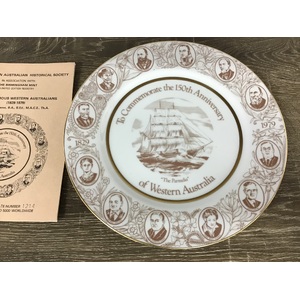 Westminster China Birmingham Mint Western Australia 150 Years Plate - The Parmelia